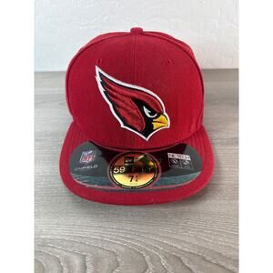 Arizona Cardinals NFL New Era Red Men's Fitted Hat Size 7 1/4- NWT